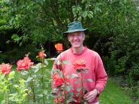 George Munford in the garden