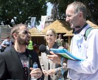 Ringo Starr being interviewed