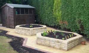 Brick vegetable beds